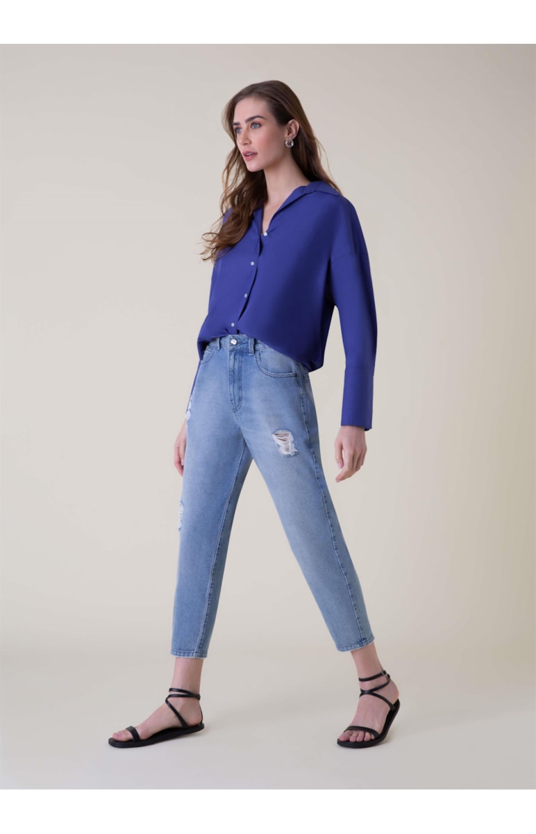 Camisa Blatt Oversized Royal