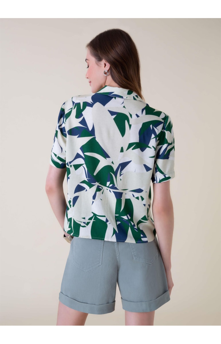 Camisa Botanical Art Verde Bandeira