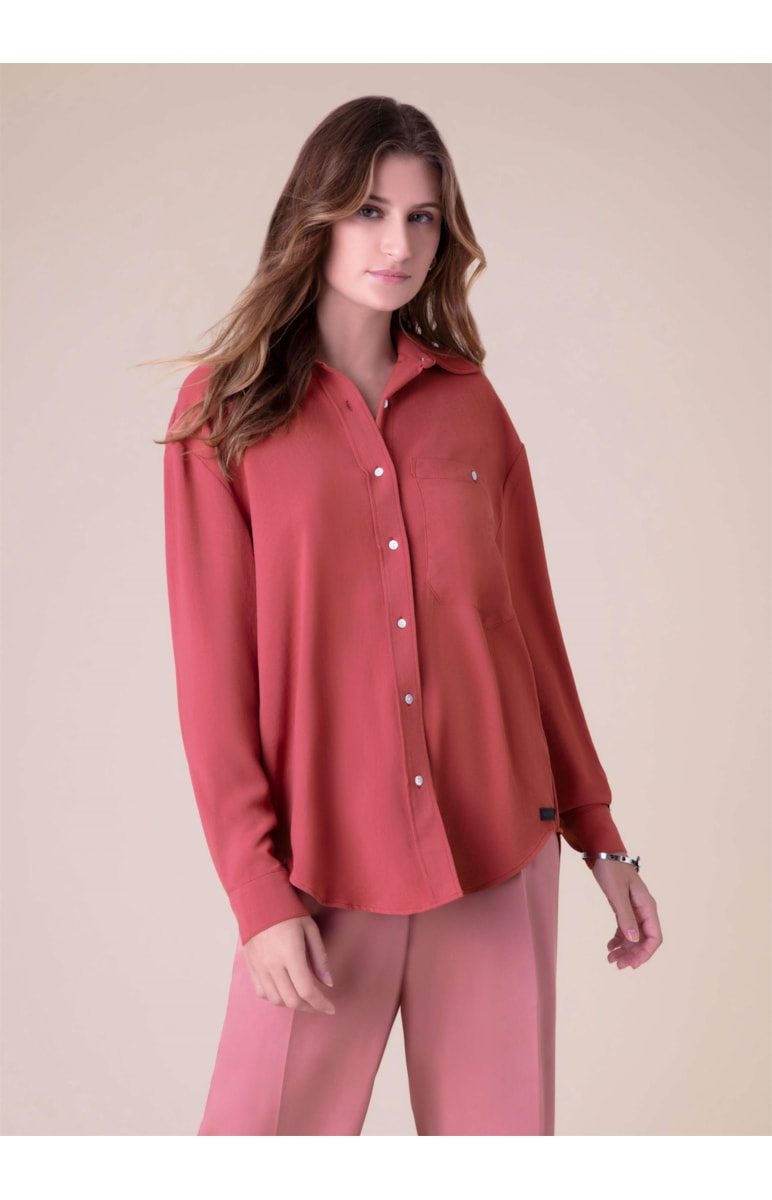 Camisa Delavê Rosa Velho