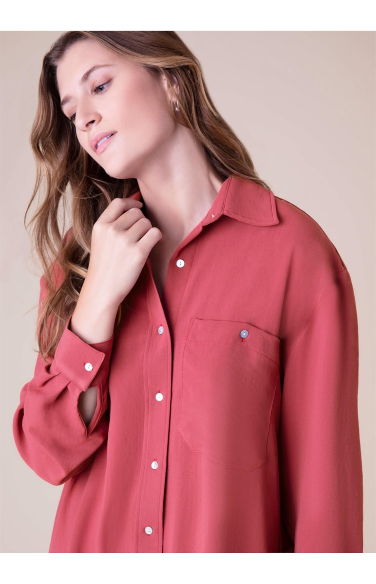 Camisa Delavê Rosa Velho