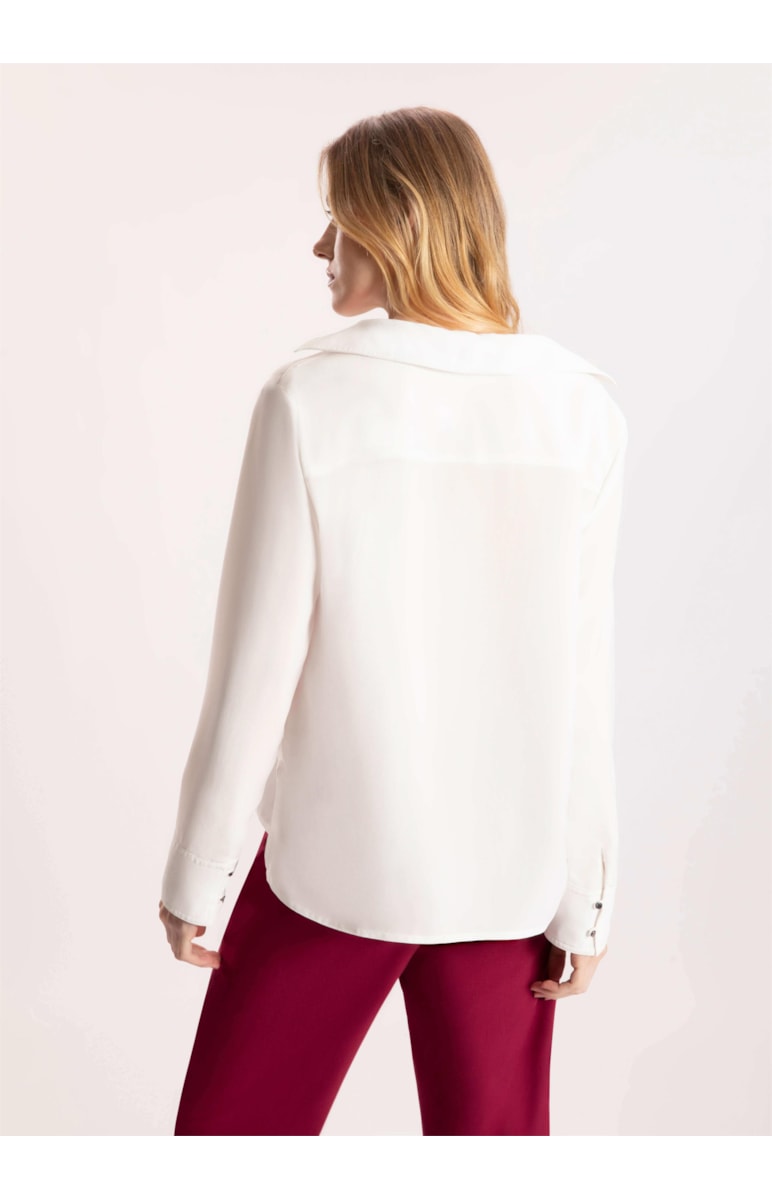 Camisa Duomo Pesponto Duplo Off White