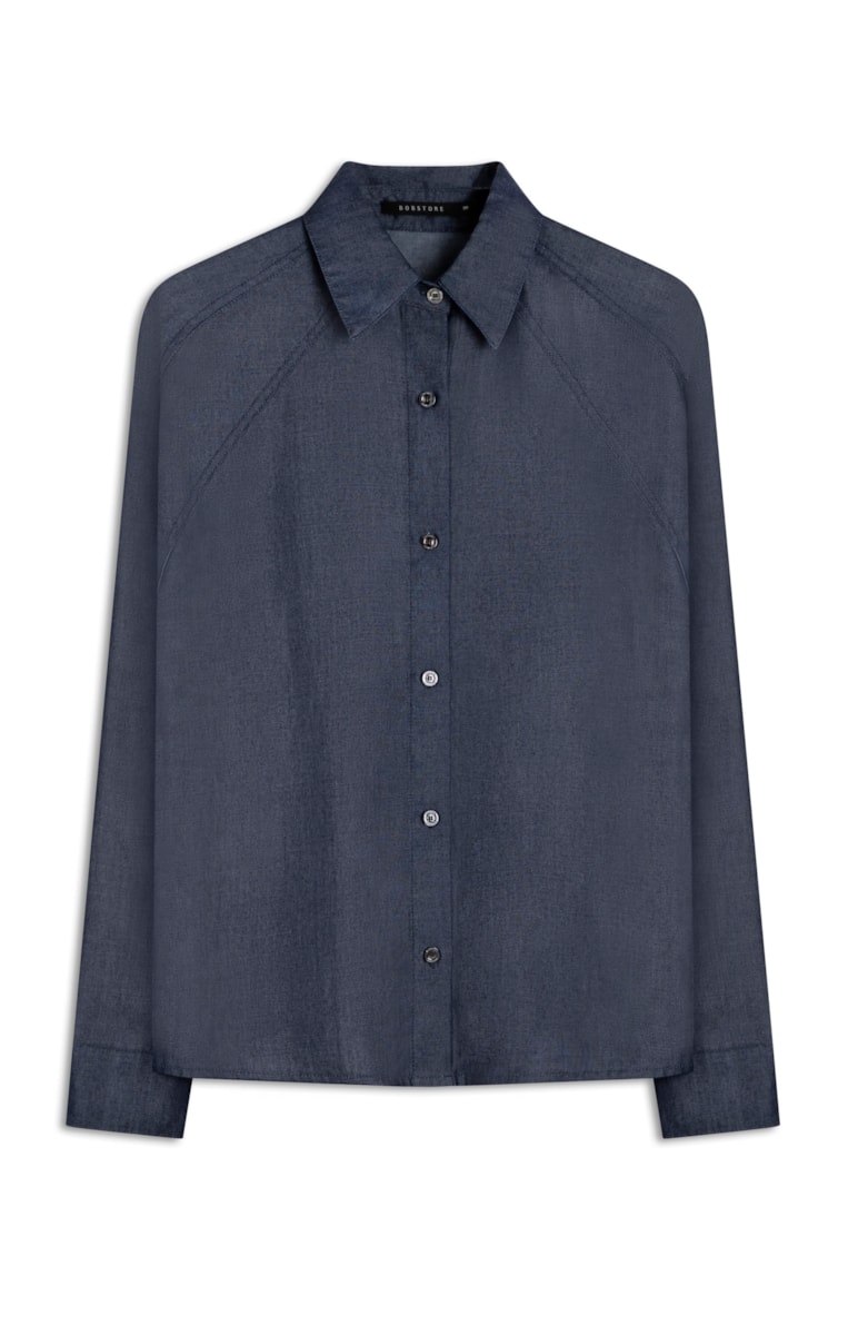 Camisa Light Denim Reglan 410 Lav.Escuro Destroyed