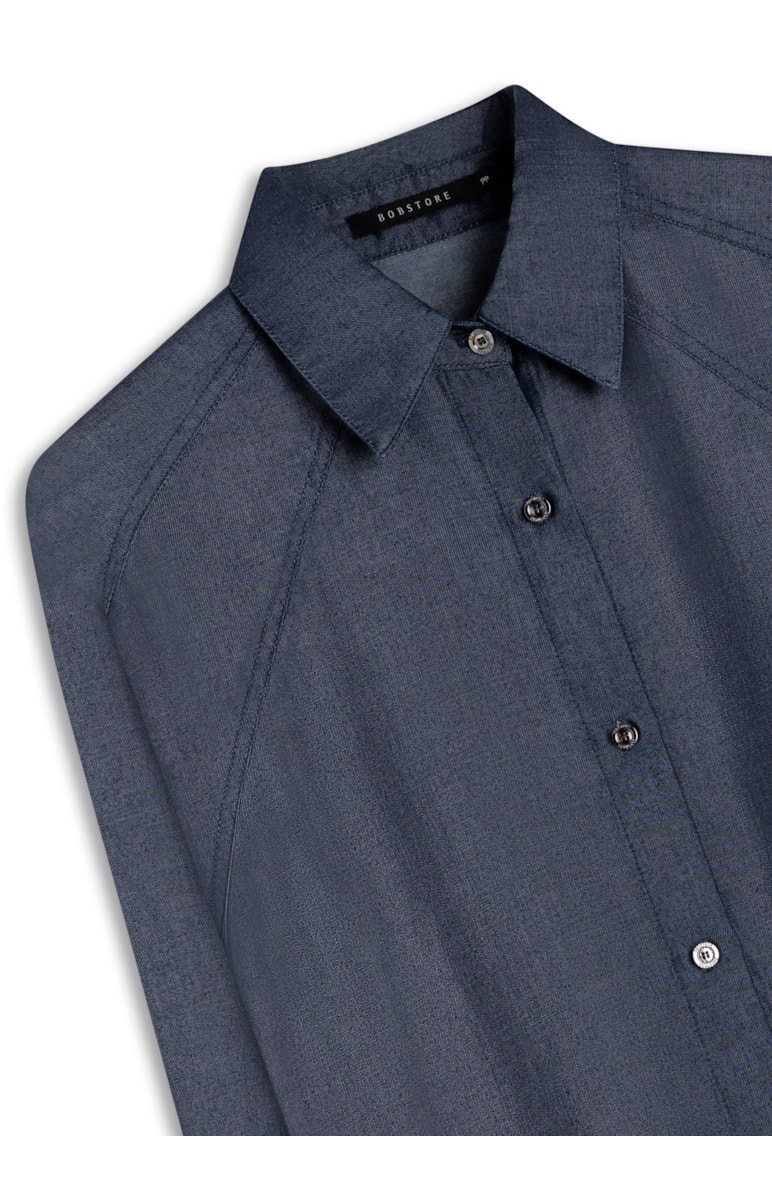 Camisa Light Denim Reglan 410 Lav.Escuro Destroyed