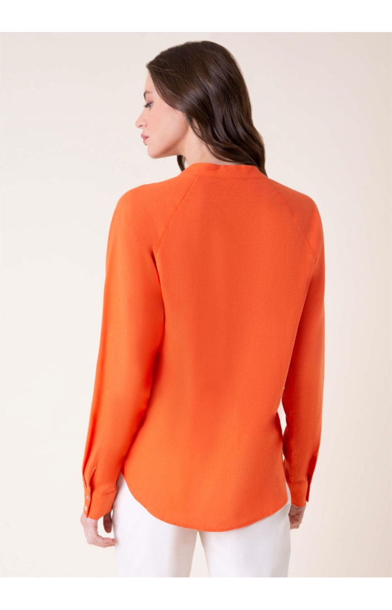 Camisa Linho Laranja