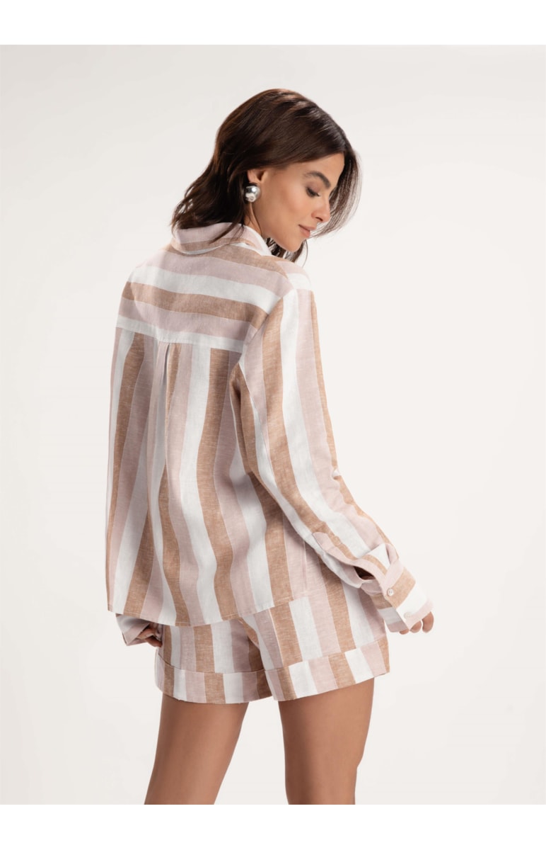 Camisa Linho Nilo Craft Rosa