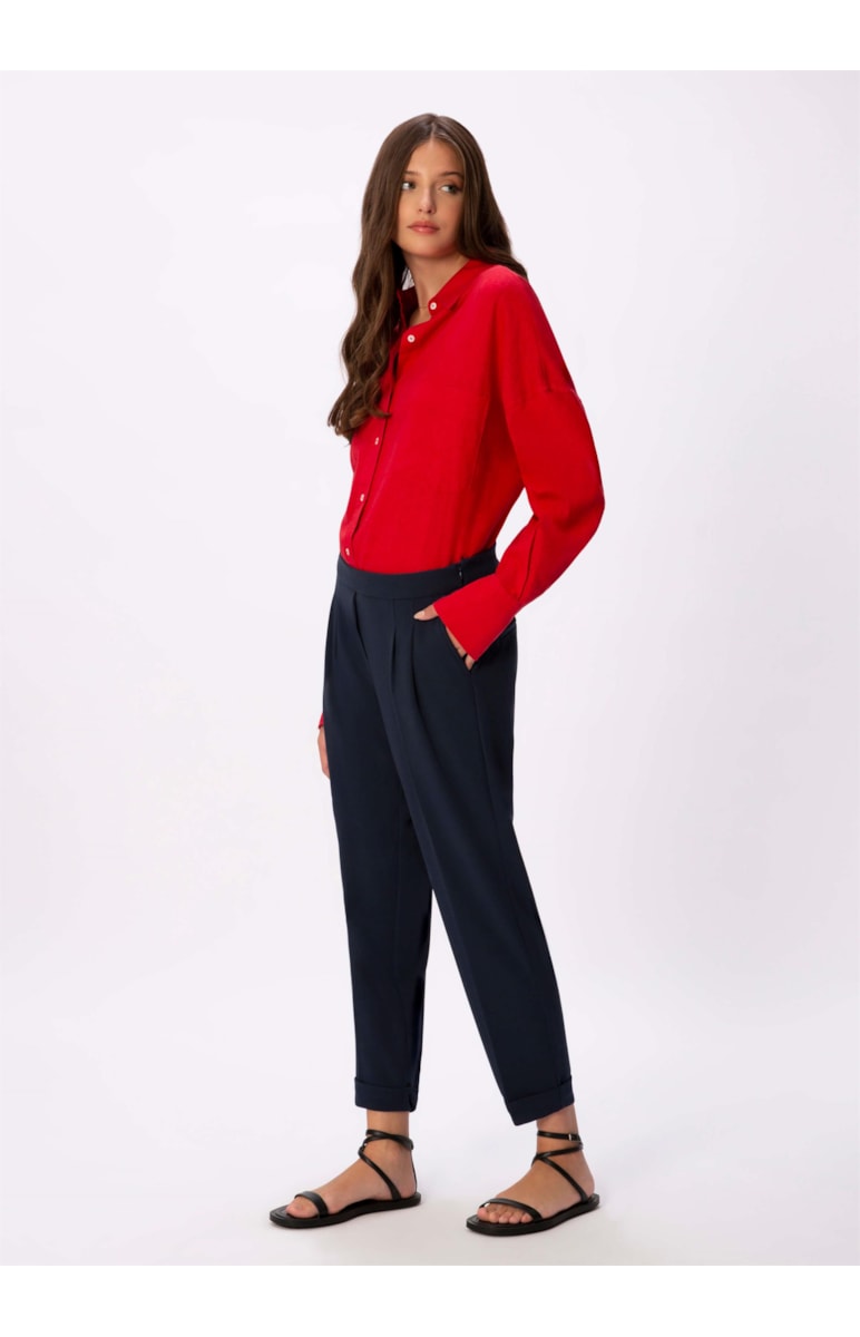 Camisa Linho Washed Vermelho