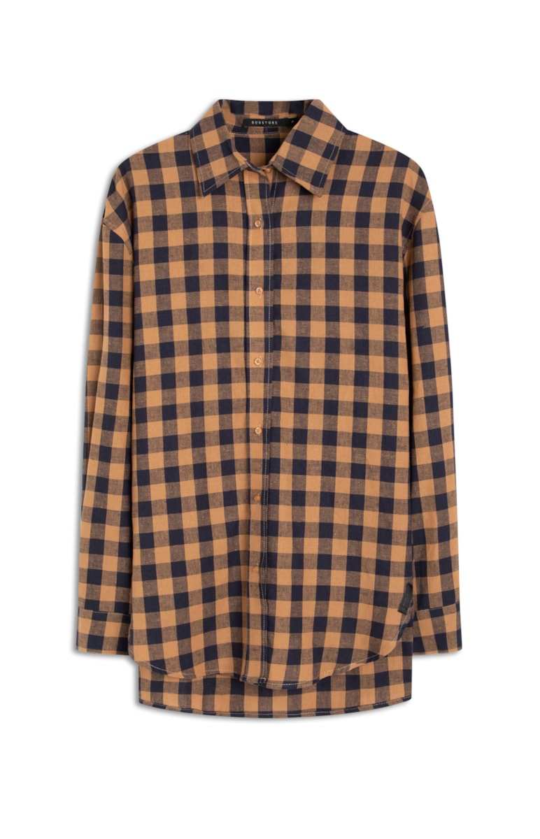 Camisa Ml Fraldada Caramelo