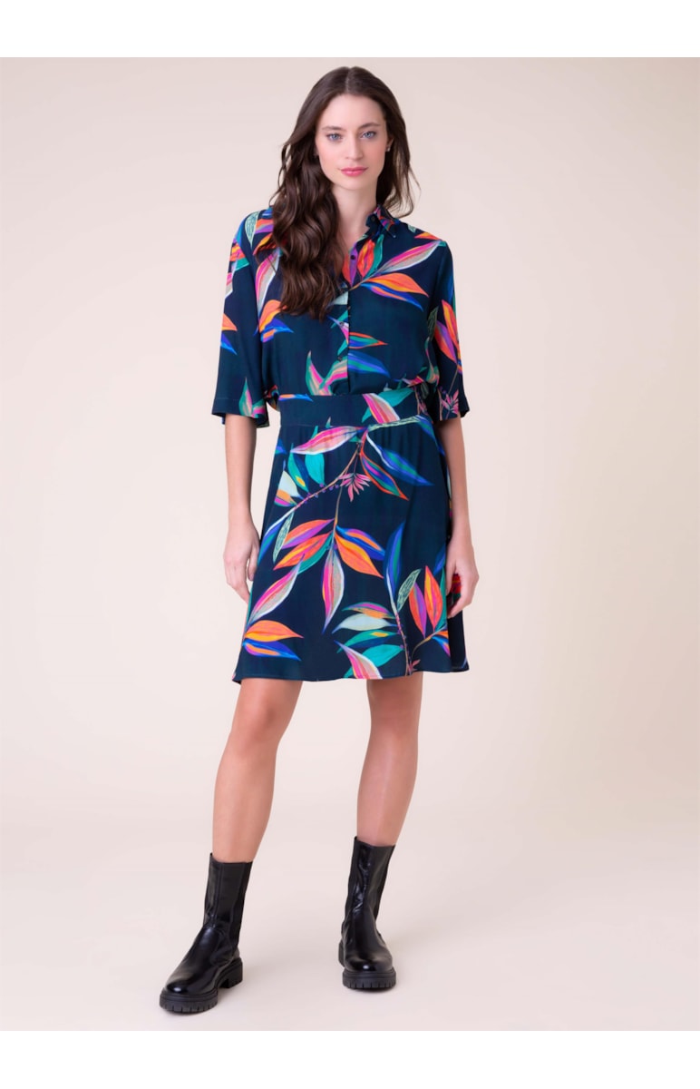 Camisa Night Flowers Marinho