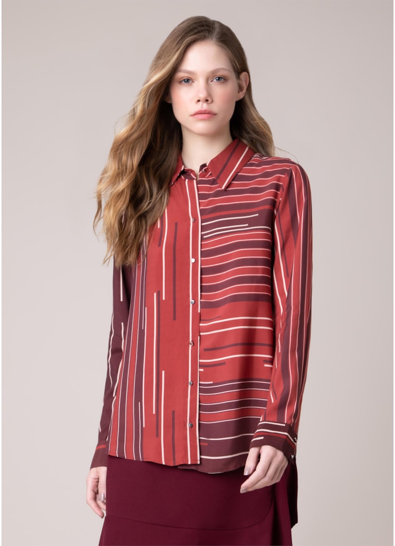 Camisa Oversize Listra Estampado