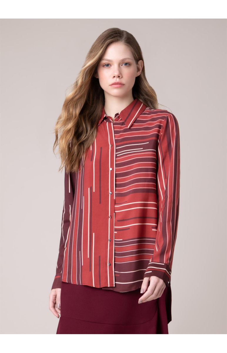 Camisa Oversize Listra Estampado