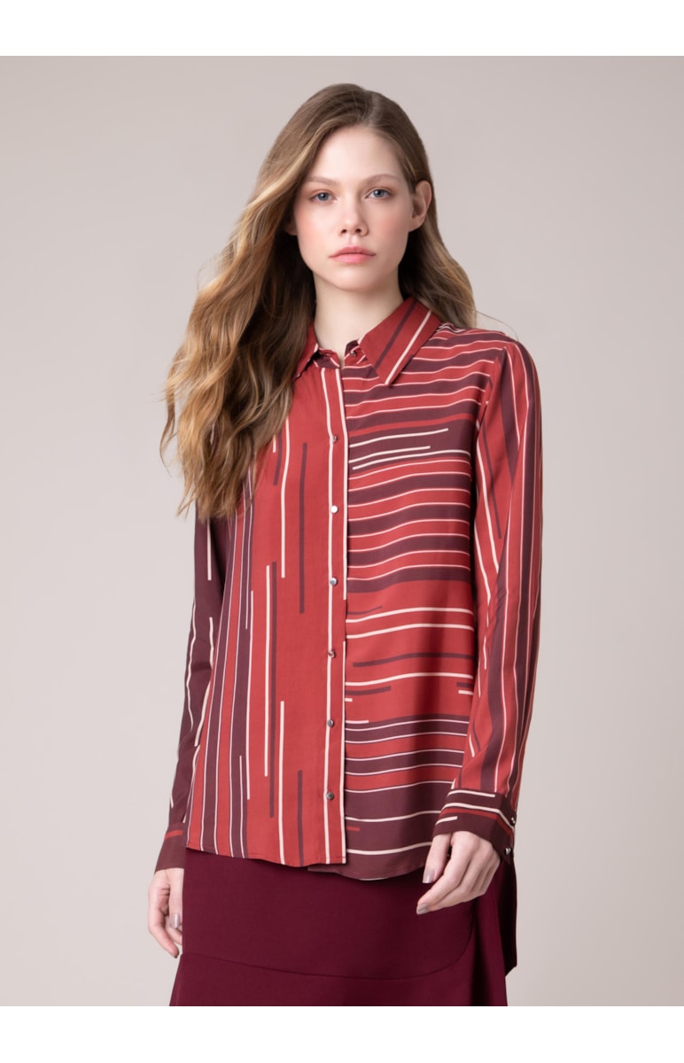 Camisa Oversize Listra Estampado