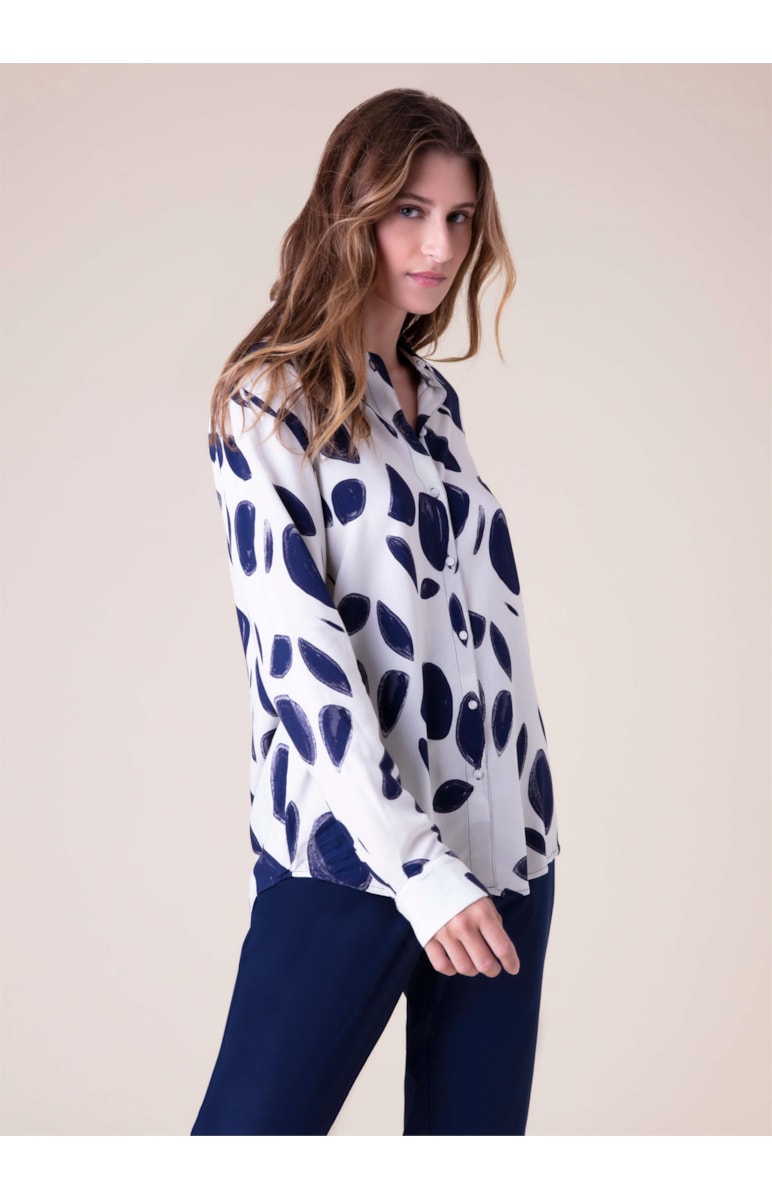 Camisa Oversized Dots Off White