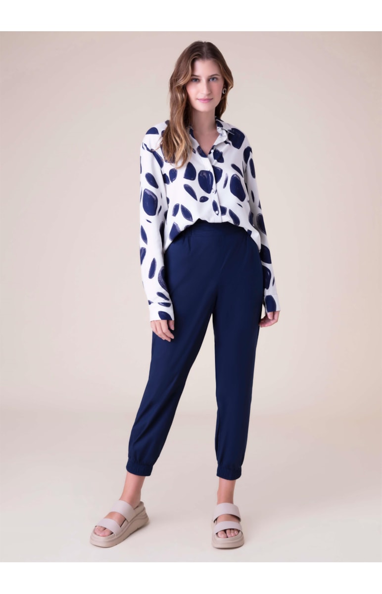 Camisa Oversized Dots Off White