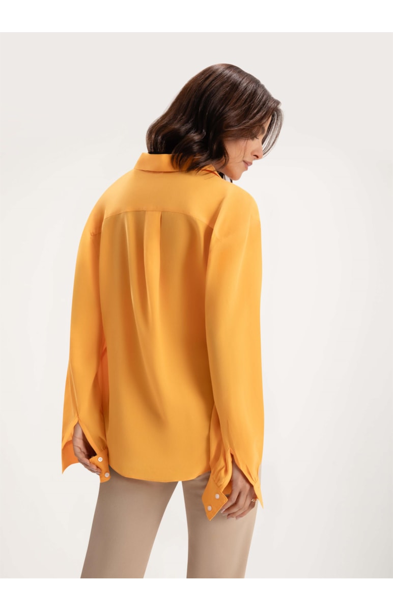 Camisa Pura Seda Amarelo