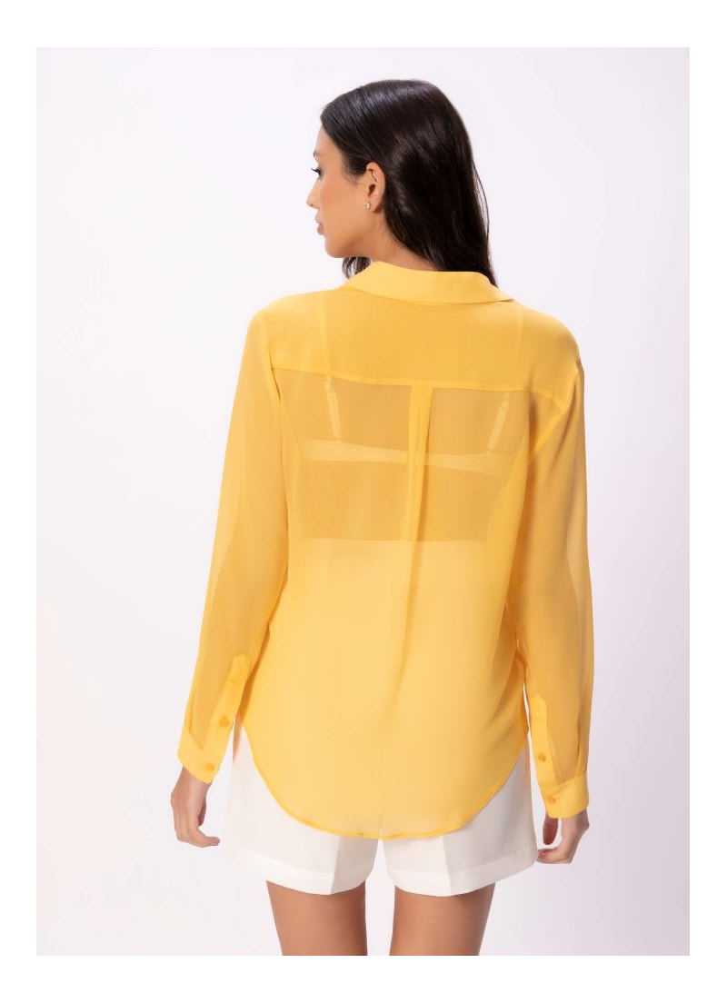 Camisa Pura Seda Ggt Amarelo