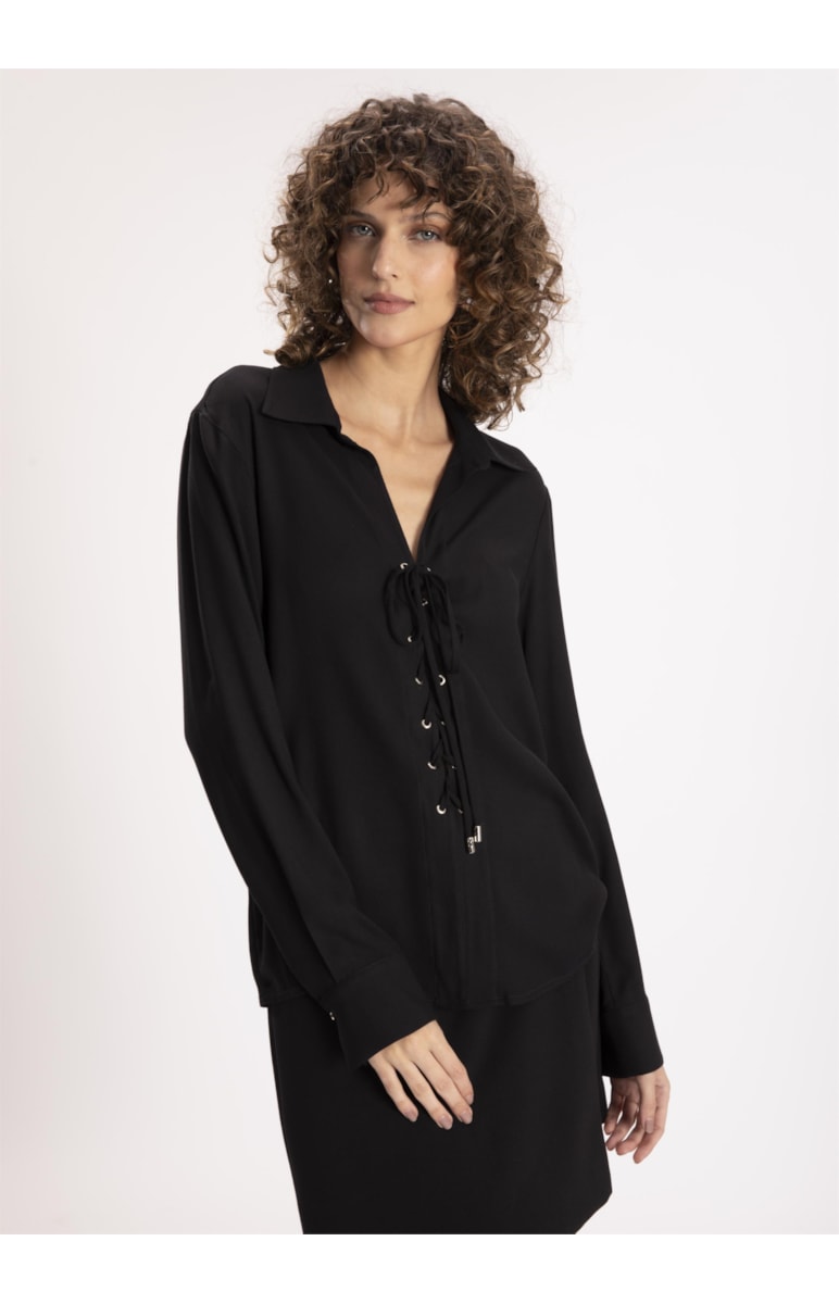 Camisa Rayon Hype Ilhoses Preto
