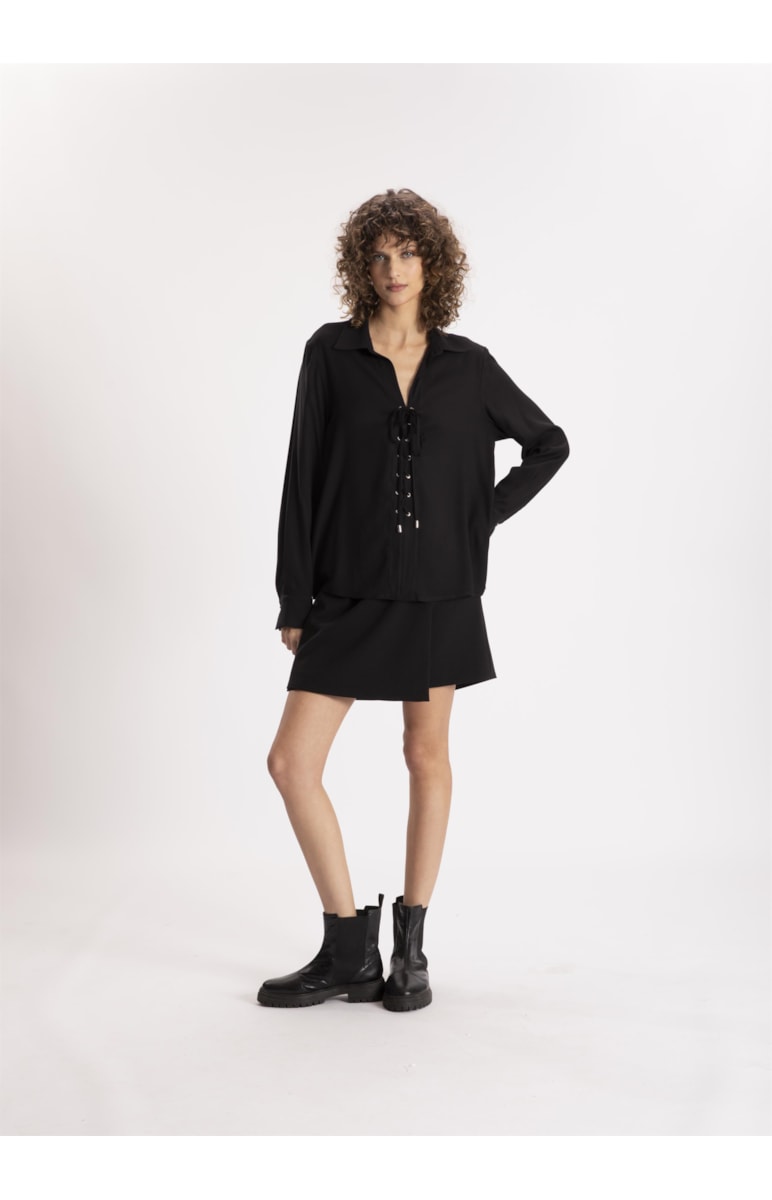 Camisa Rayon Hype Ilhoses Preto