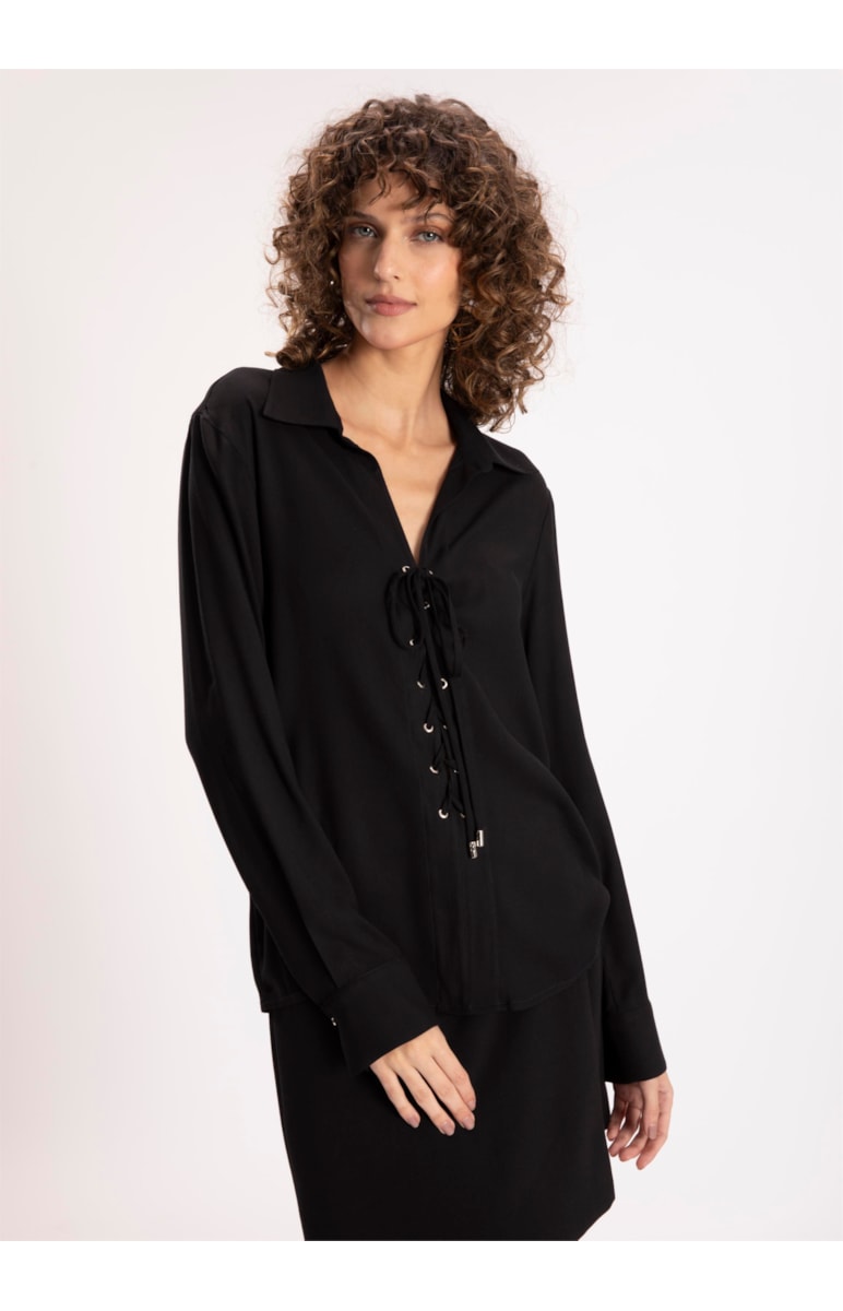 Camisa Rayon Hype Ilhoses Preto
