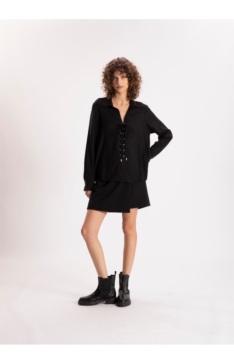 Camisa Rayon Hype Ilhoses Preto