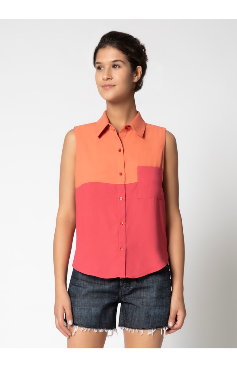 Camisa Regata Bicolor Pink