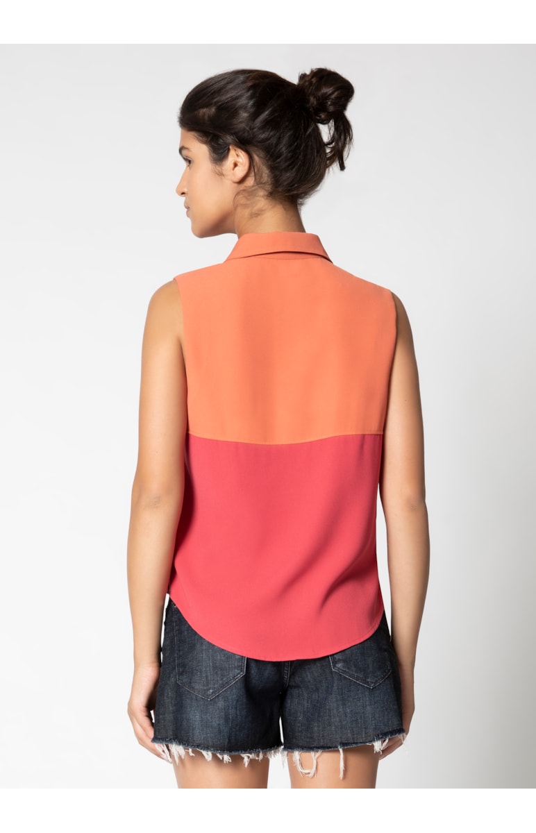 Camisa Regata Bicolor Pink