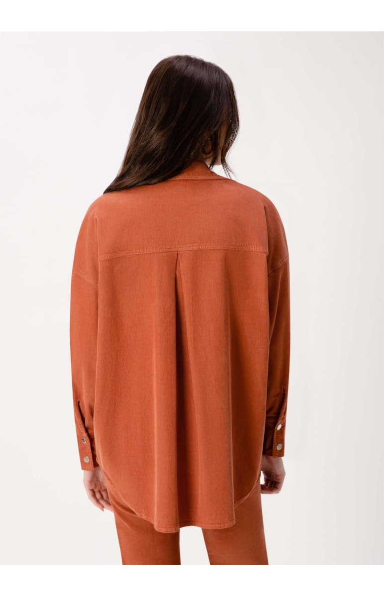 Camisa Schacket Veludo Span Caramelo
