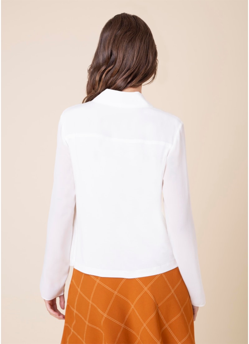 Camisa Trench Seda Off White