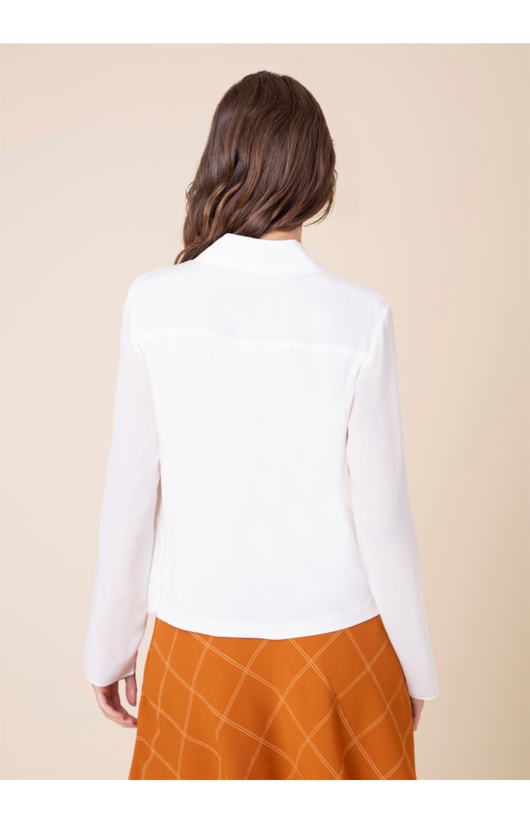 Camisa Trench Seda Off White