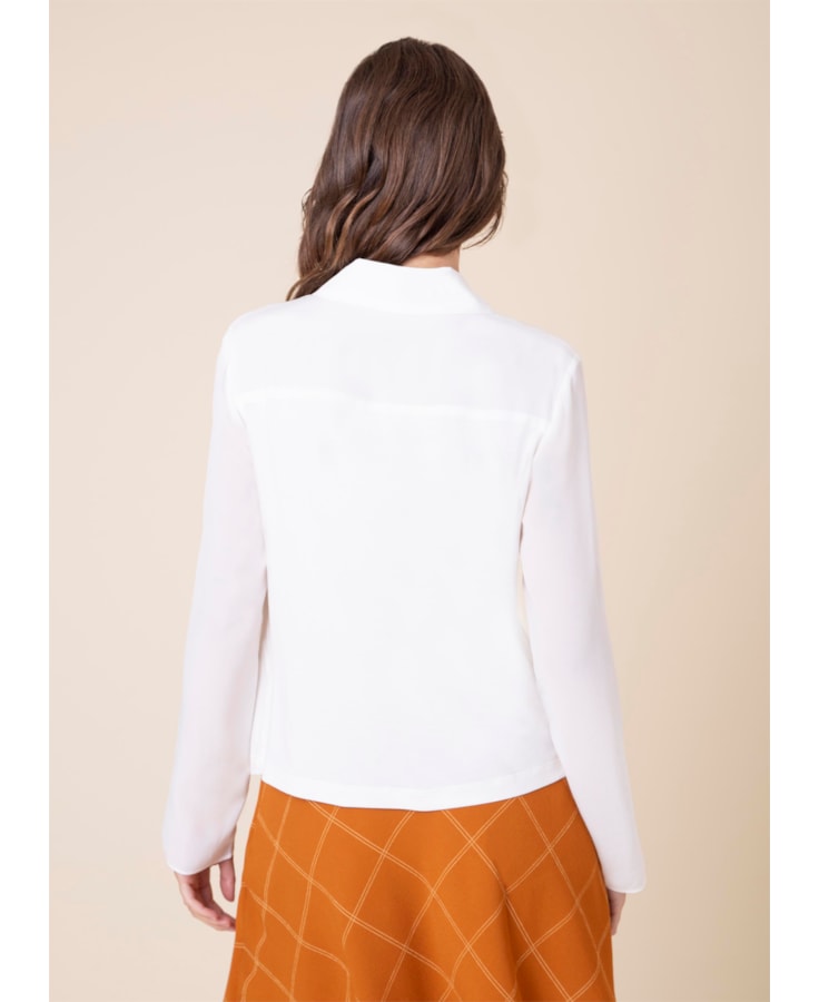 Camisa Trench Seda Off White