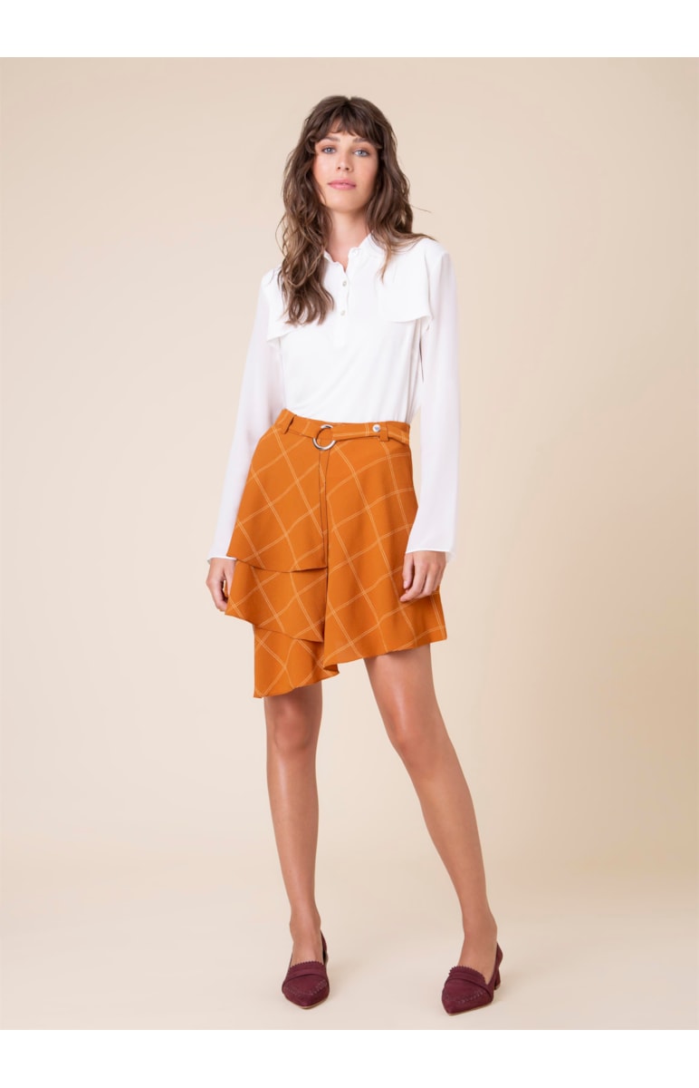 Camisa Trench Seda Off White
