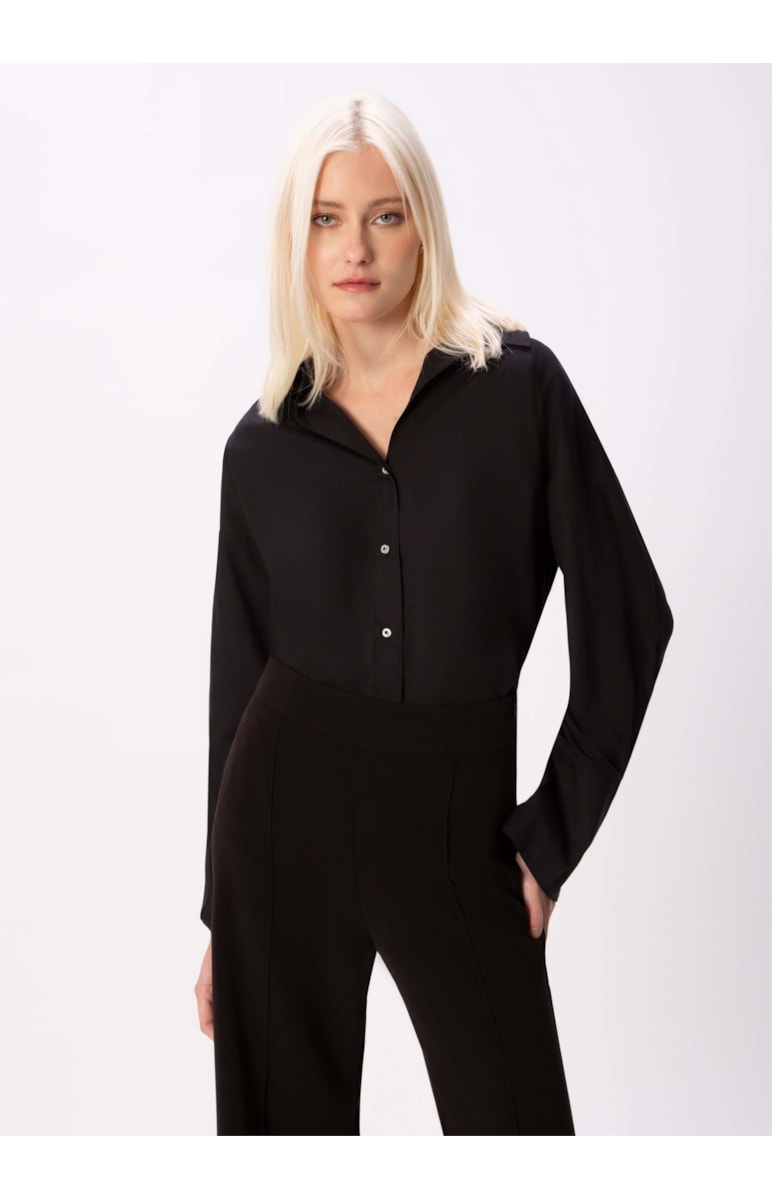 Camisa Tricoline Preto
