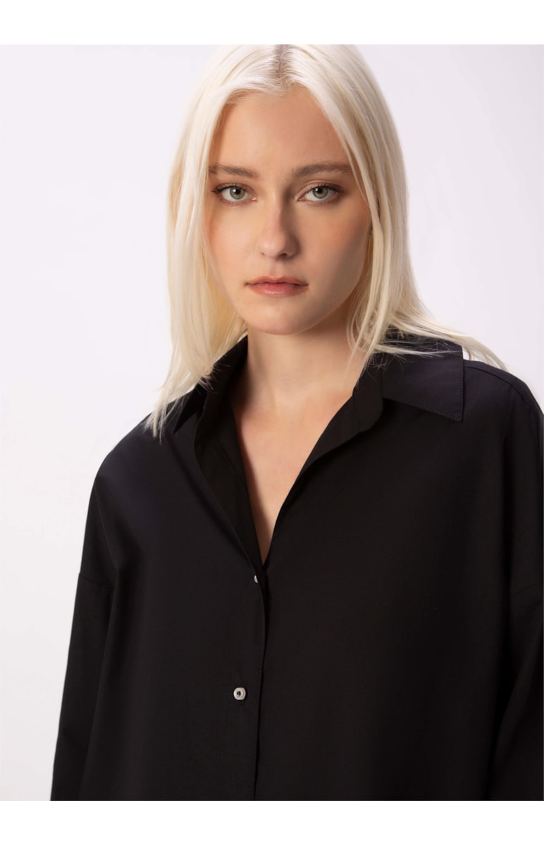 Camisa Tricoline Preto