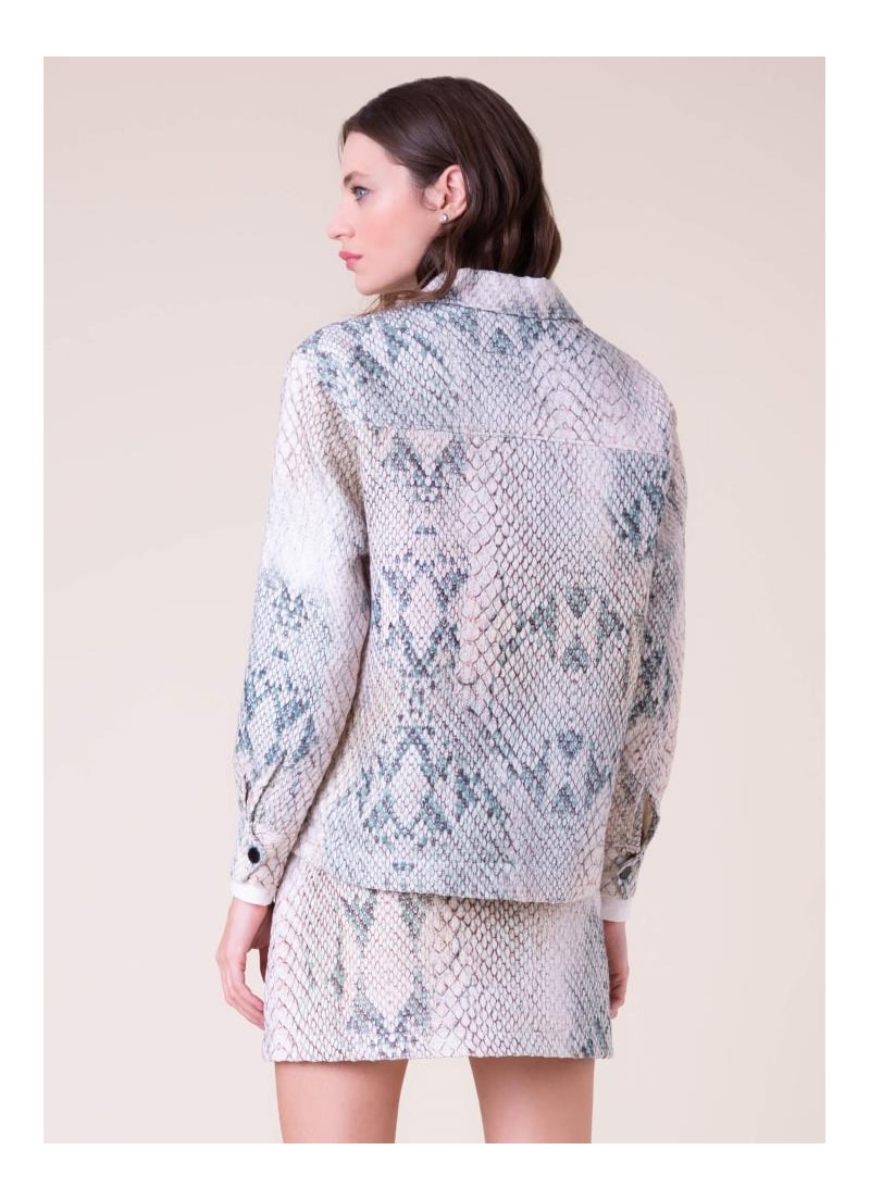 Camisa Tweed Python Areia