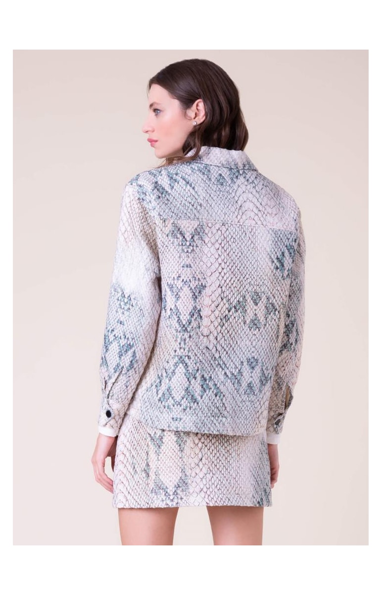 Camisa Tweed Python Areia