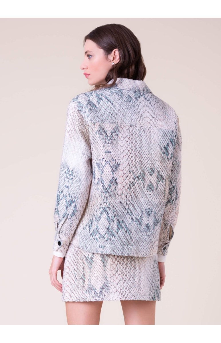 Camisa Tweed Python Areia