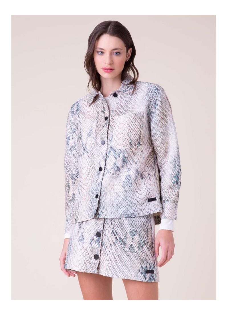 Camisa Tweed Python Areia