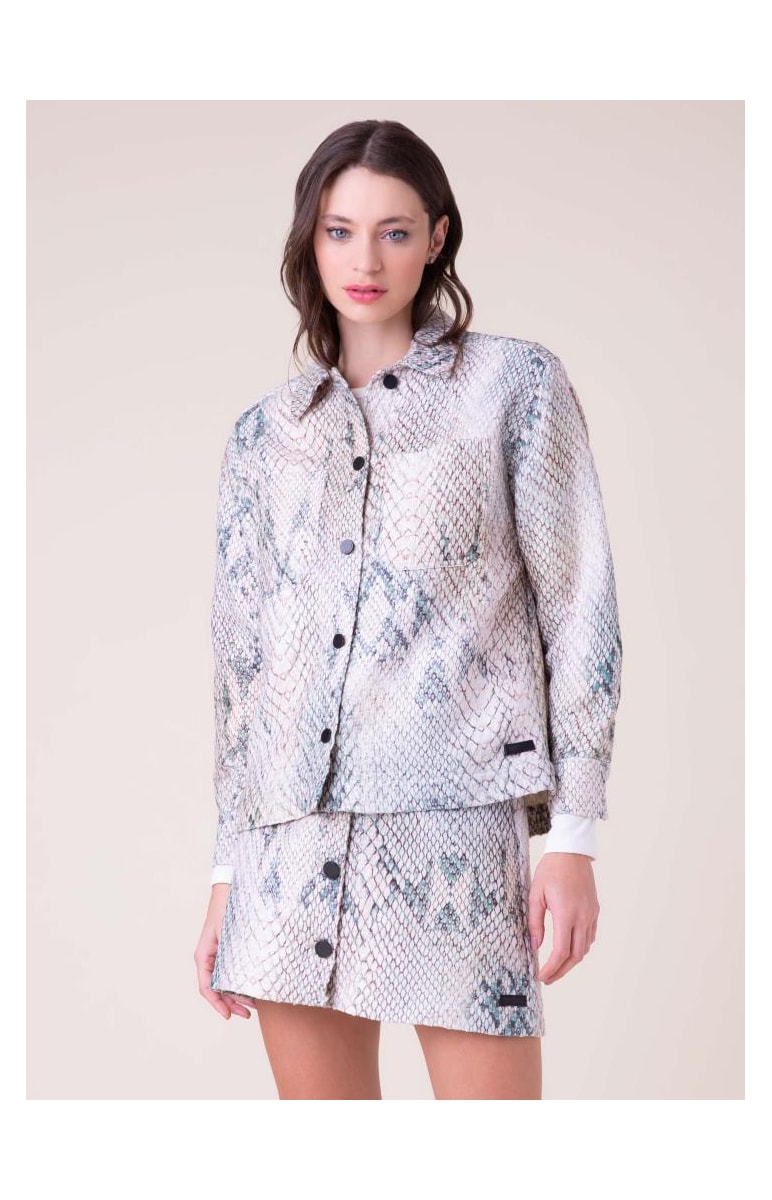 Camisa Tweed Python Areia