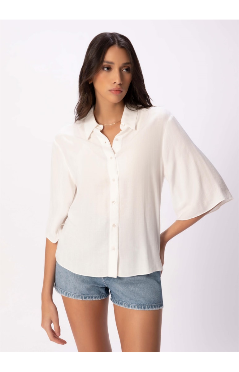 Camisa Visco Off White