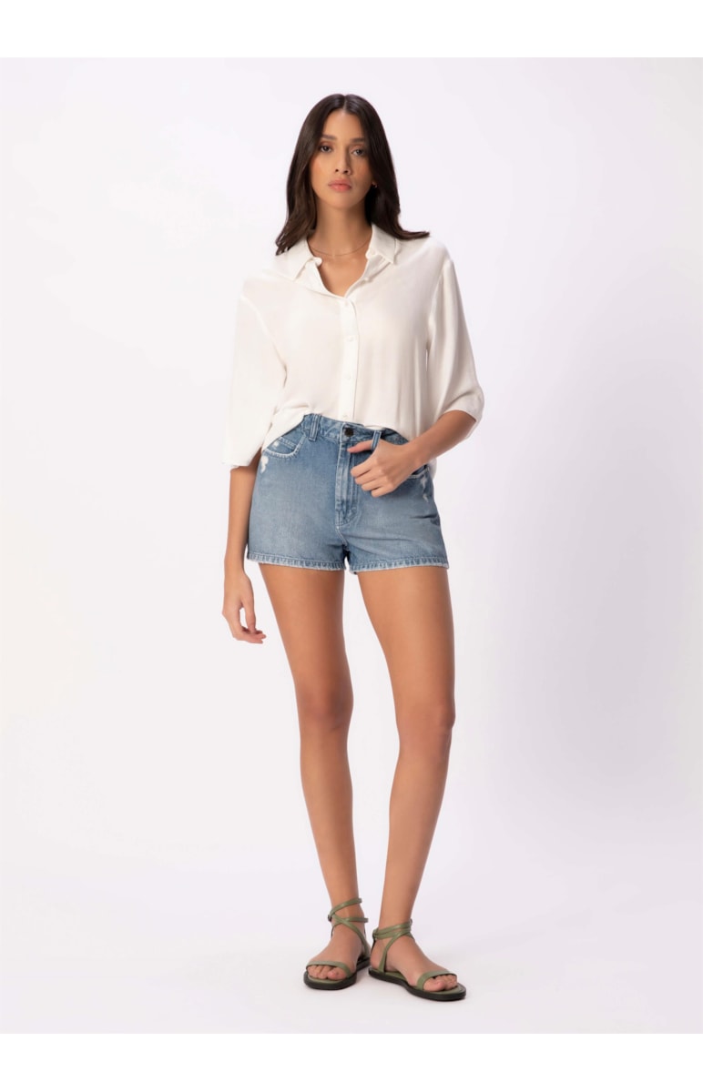 Camisa Visco Off White