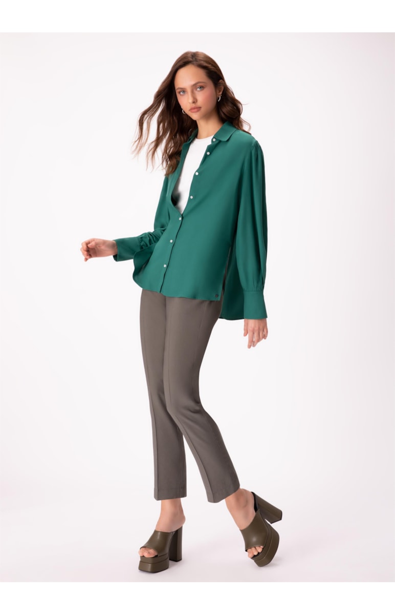 Camisa Viscose Essential Petroleo