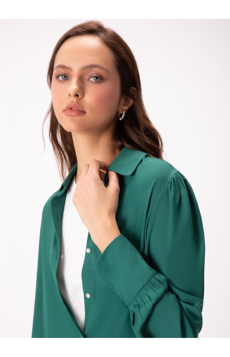 Camisa Viscose Essential Petroleo
