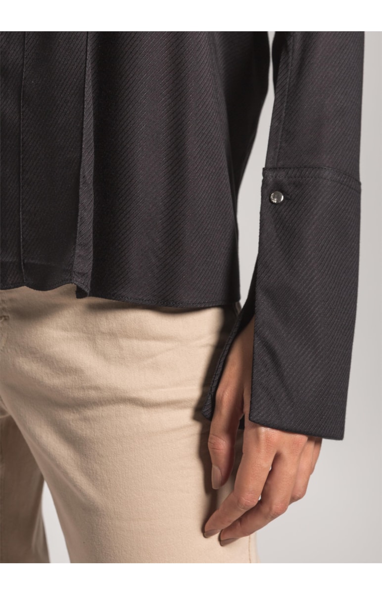 Camisa Viscose Maquinetada Preto
