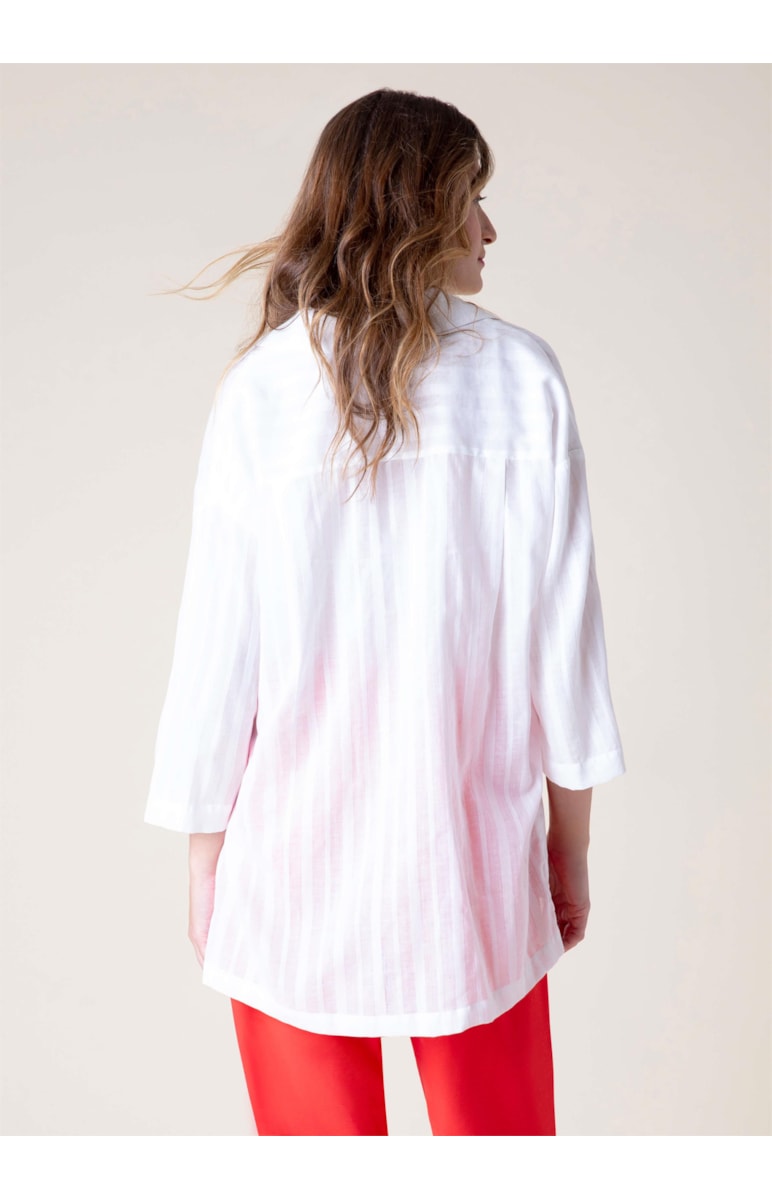 Camisa Voil Lines Off White
