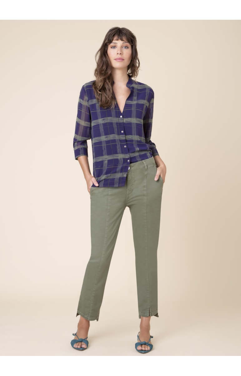 Camisa Xadrez New Check Est. Berinjela