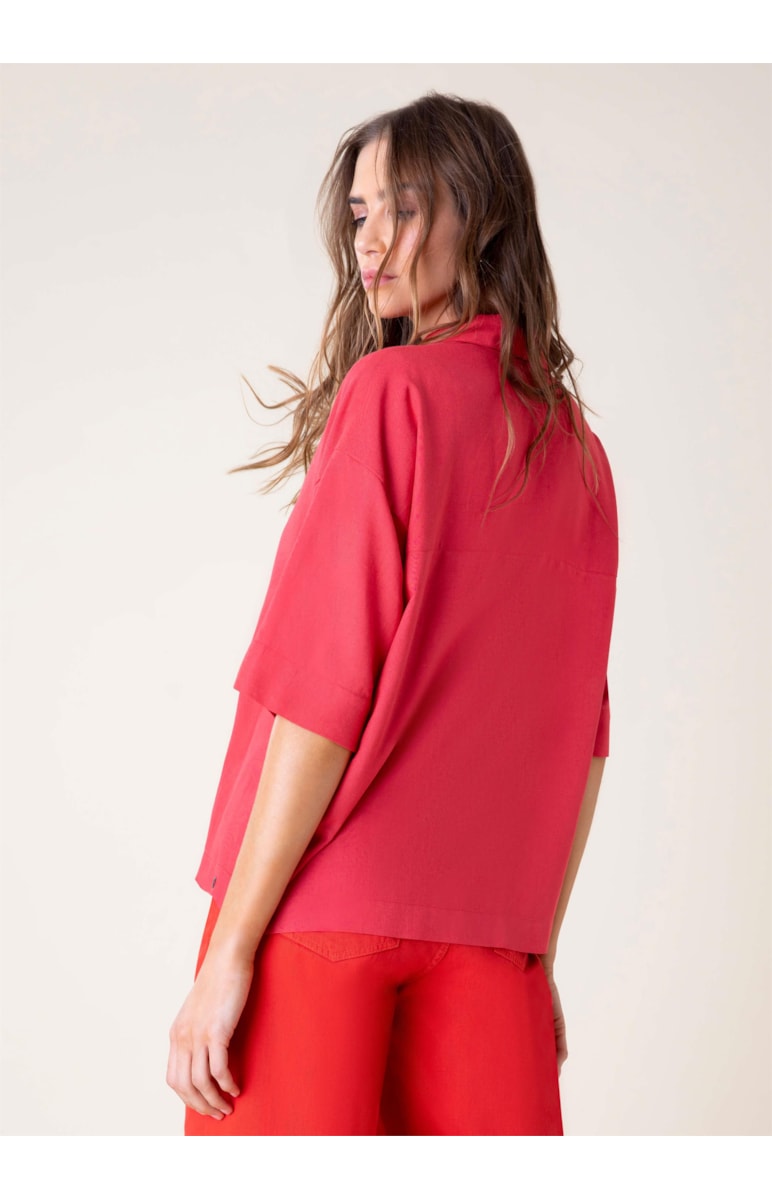 Camisa Zaba Linho Coral