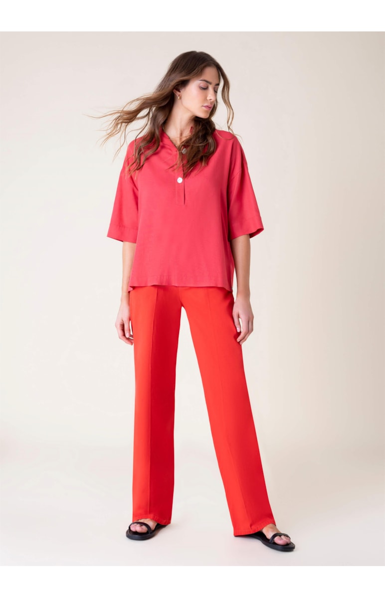 Camisa Zaba Linho Coral