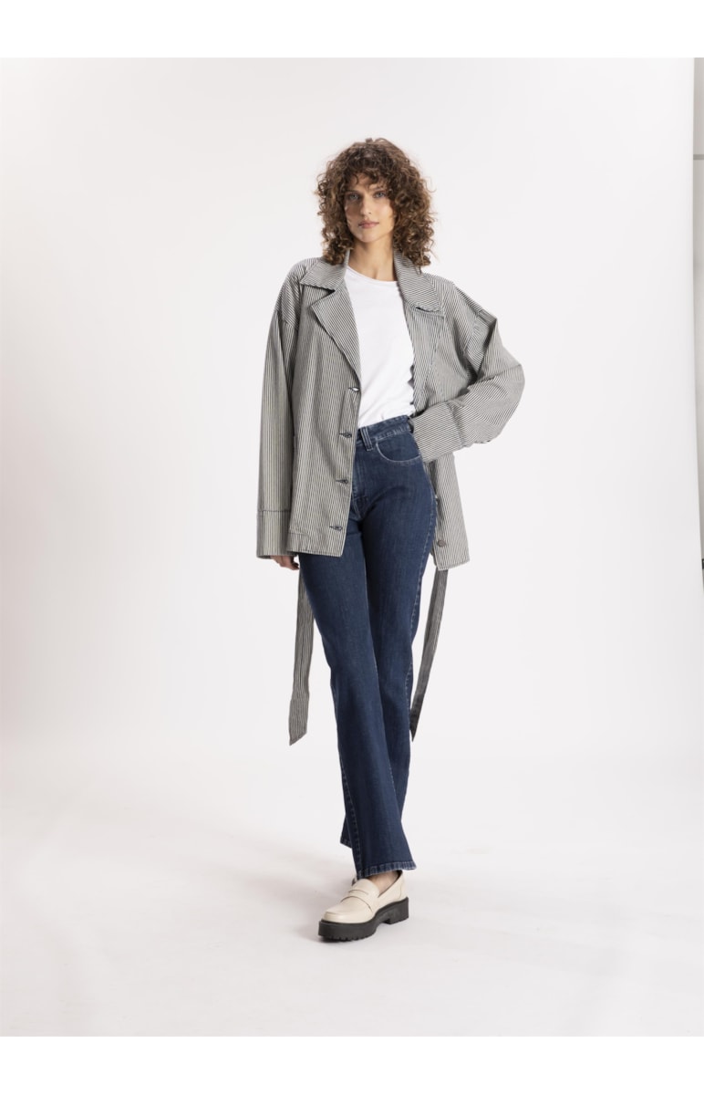 Casaco Alfa Cotton Stripes Marinho