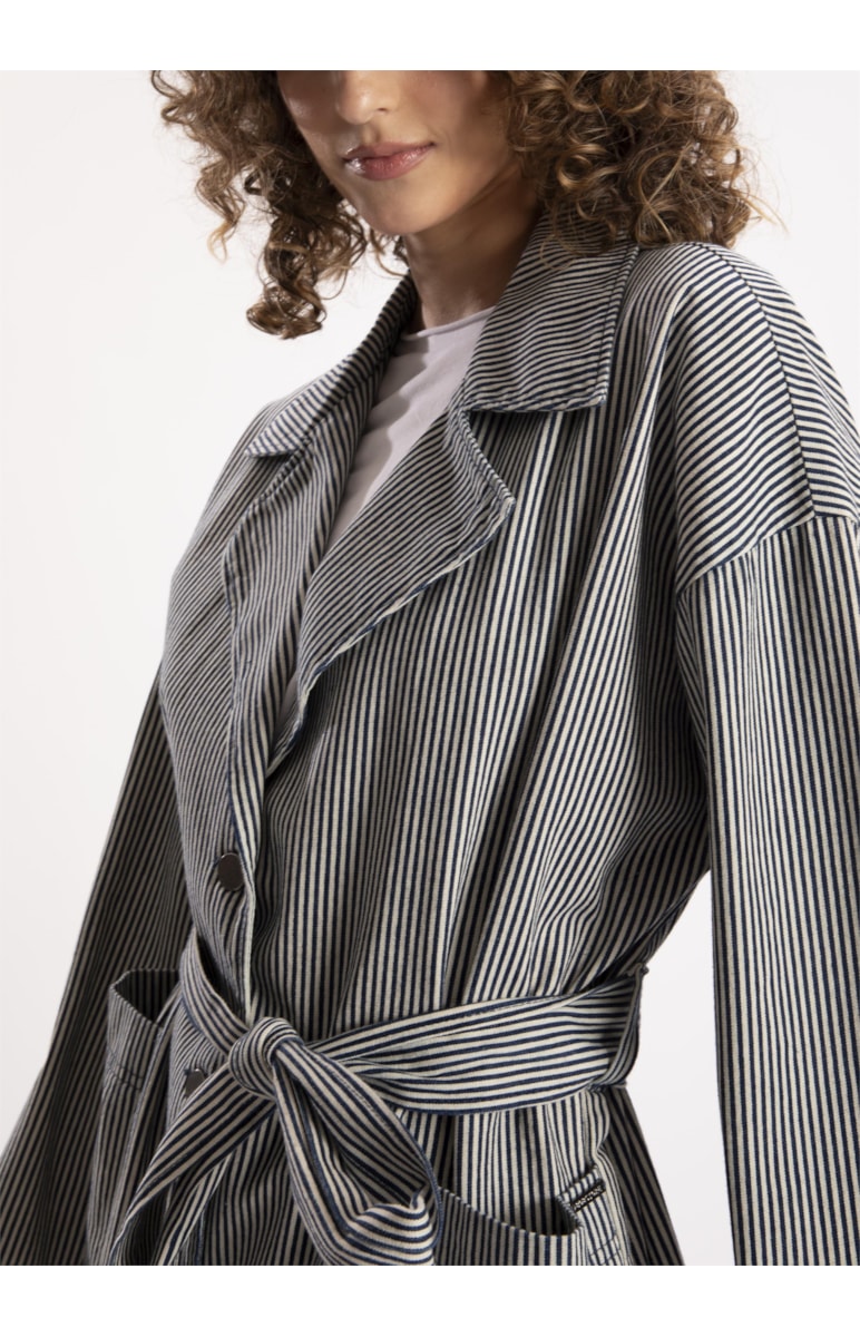 Casaco Alfa Cotton Stripes Marinho