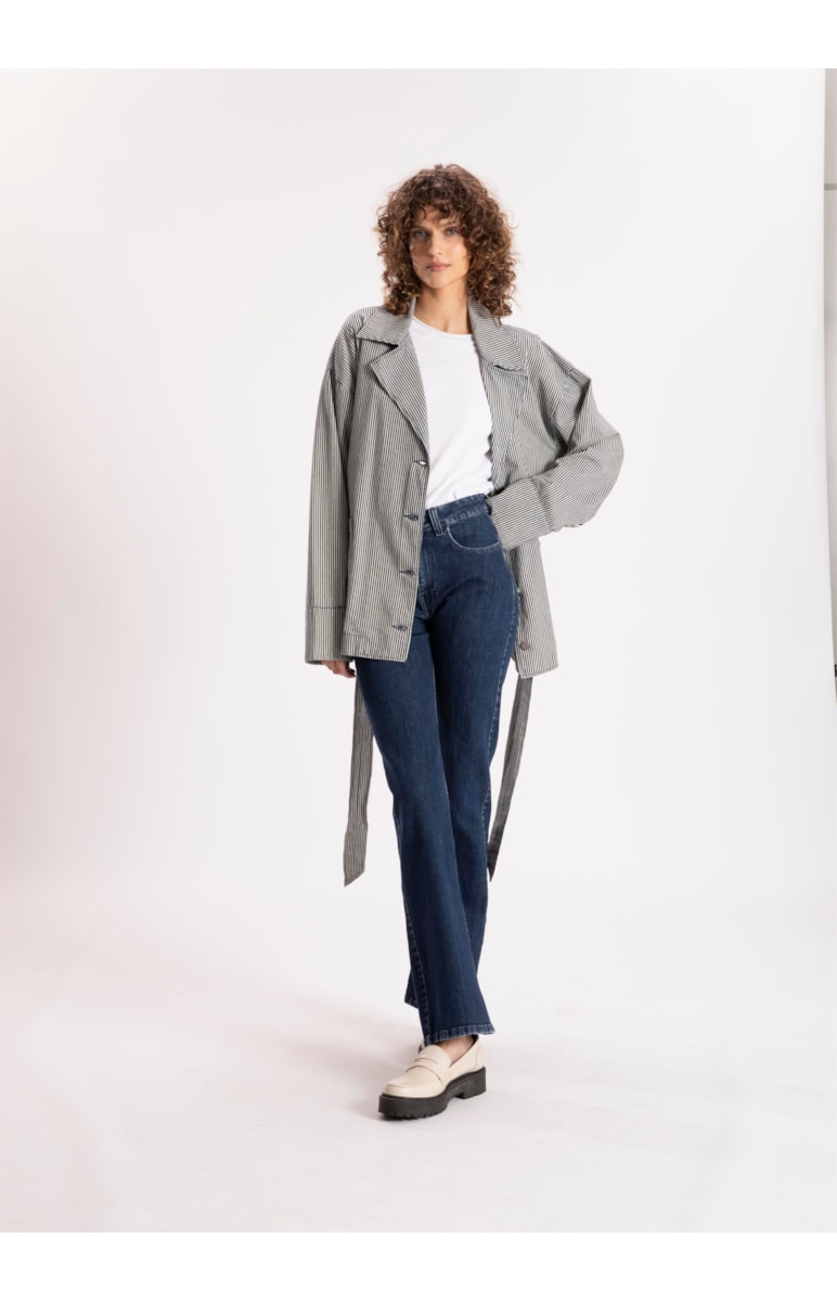 Casaco Alfa Cotton Stripes Marinho