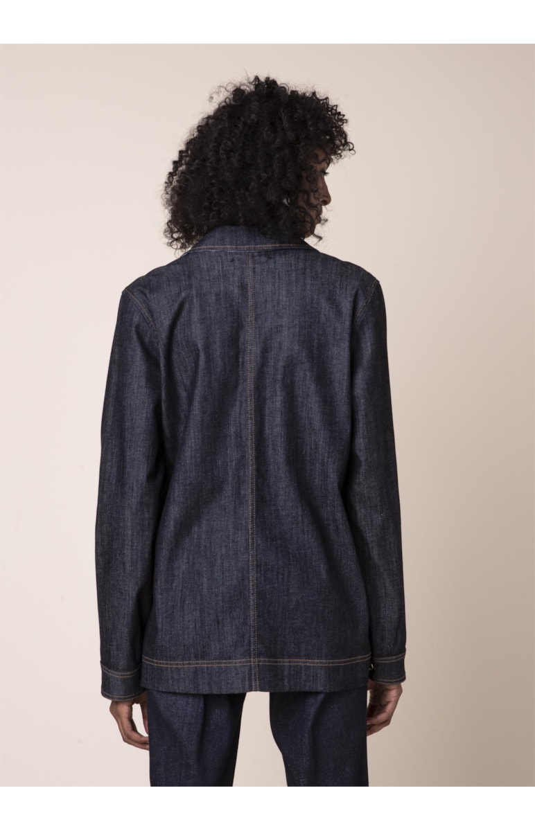 Casaco Jeans Bolsos B36 Lav.Amaciado C/Resina